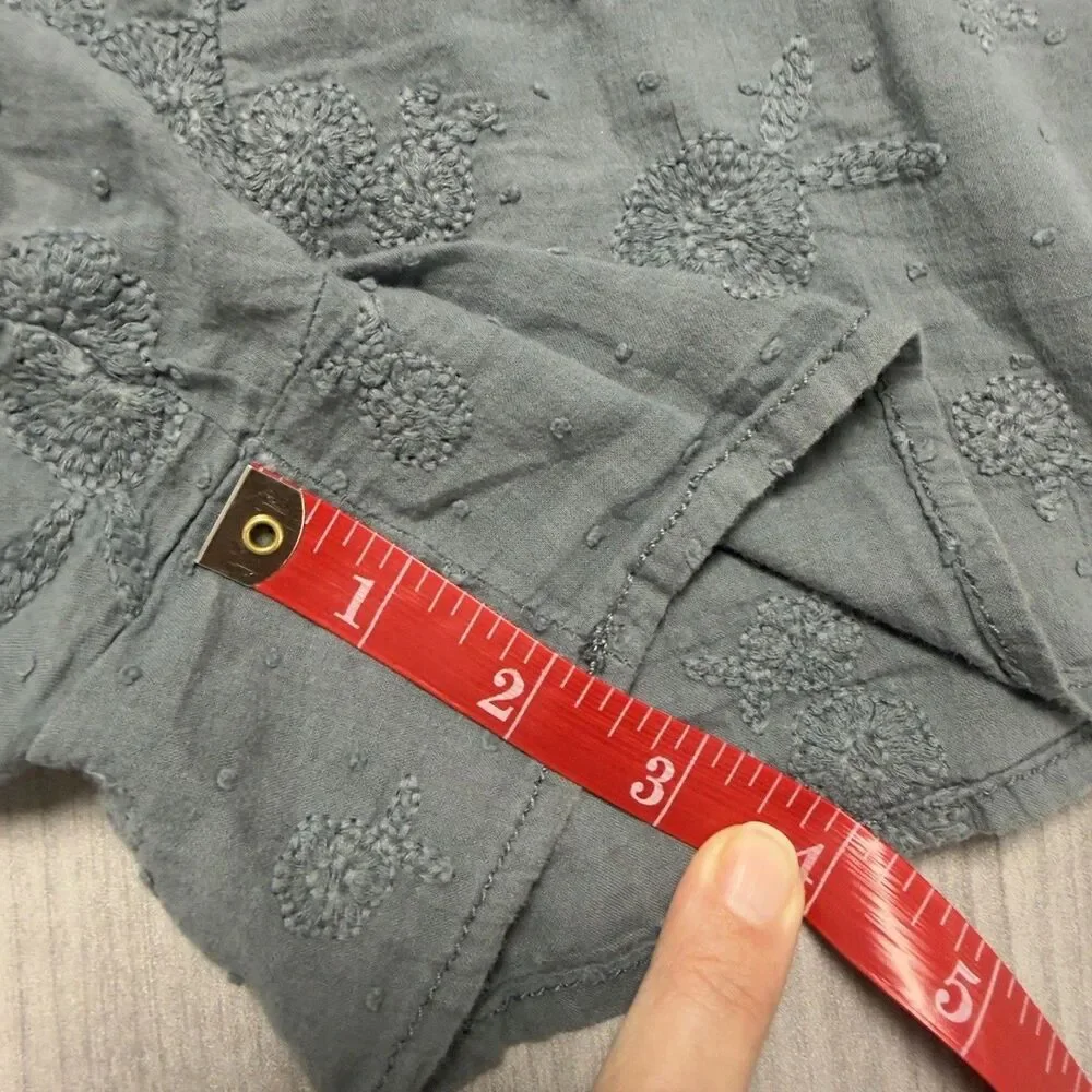 Anthropologie Hei Hei Floral Embroidered Shorts Drawstring Pockets Boho Size XS - Picture 6 of 6